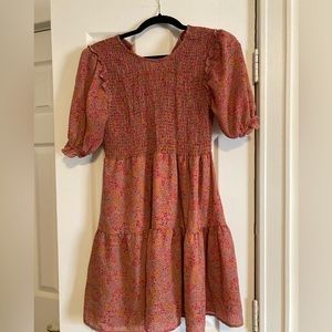 Wild Fable Floral Dress with Puff Sleeves
